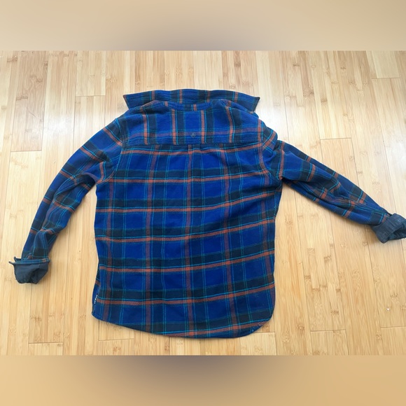 Men’s Prana Blue and Orange Flannel - Picture 2 of 2